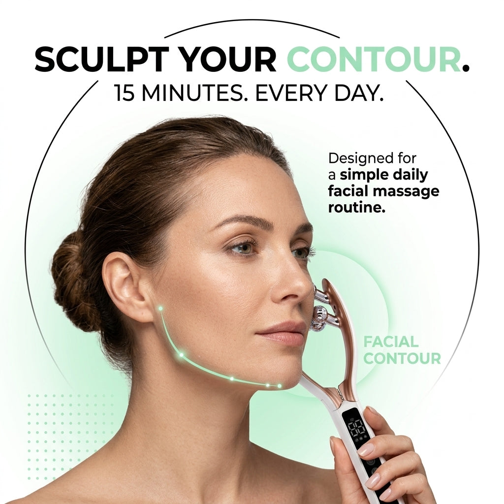 Rechargeable Microcurrent Facial & Neck Lifting Massager