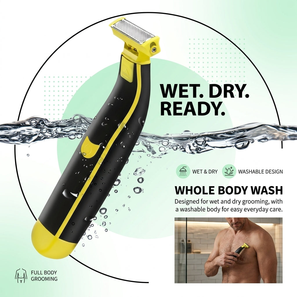 Aqua Trim Pro Waterproof Body Shaver for Men